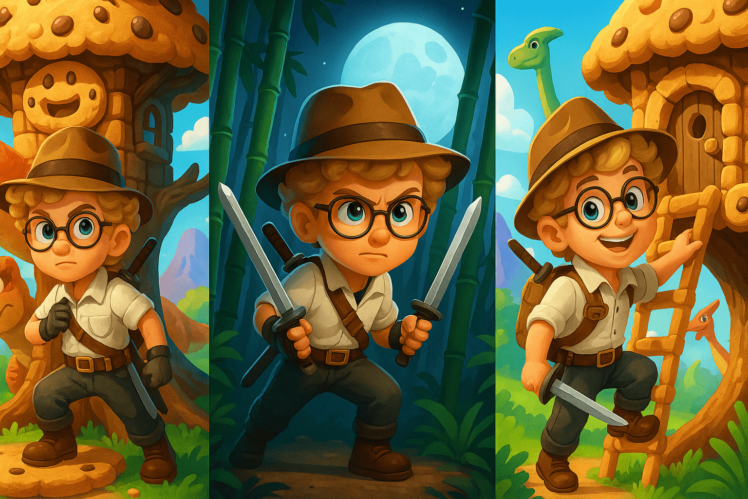 Character consistency demonstration across multiple book pages